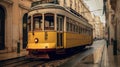 Nostalgic Charm: Capturing the Essence of an Old Tram in the City.Generative AI Ilustration