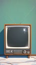 Nostalgic charm Retro TV view capturing vintage television aesthetics