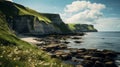 Nostalgic Coastal Cliffs: Unreal Engine Rendered 32k Uhd Image