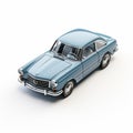 Nostalgic 3d Isometric Diecast Model Of Blue Mercedes Benz 820t