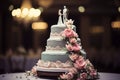 Nostalgic delight tiered vintage wedding cake, a masterpiece of elegance and taste Royalty Free Stock Photo