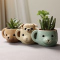 Nostalgic Dog Mugs For Plant Lovers - Set Of Three