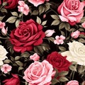 Nostalgic floral pattern artwork