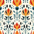 Nostalgic floral pattern artwork