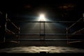 Nostalgic Glory Classic Vintage Boxing Ring - Stepping into the Historic Arena of Legendary Fights. created with Generative AI Royalty Free Stock Photo