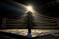 Nostalgic Glory Classic Vintage Boxing Ring - Stepping into the Historic Arena of Legendary Fights. created with Generative AI Royalty Free Stock Photo