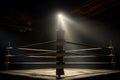 Nostalgic Glory Classic Vintage Boxing Ring - Stepping into the Historic Arena of Legendary Fights. created with Generative AI Royalty Free Stock Photo