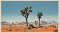 Nostalgic Oasis: Joshua Tree National Park Postcard From The 1970s