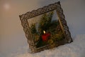 Nostalgic picture frame with Advent arrangement