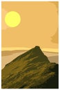 WPA inspired retro travel poster of the Peak District National Park, UK