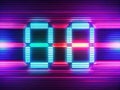 Nostalgic 80s90s VHS Countdown Timer Glitch Art A Digital Time Capsule with Pixelated Interference and Retro Vibes