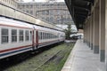 Nostalgic trains parked at Haydarpasa station for visitors, Istanbul, Turkey. March`2017.