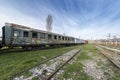 Nostalgic trains parked at Haydarpasa station for visitors, Istanbul, Turkey. March`2017.