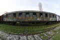 Nostalgic trains parked at Haydarpasa station for visitors, Istanbul, Turkey. March`2017.