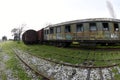 Nostalgic trains parked at Haydarpasa station for visitors, Istanbul, Turkey. March`2017.