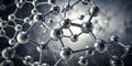 Nostalgic Vintage Molecule Model Photography A Gray Transparent Molecular Structure for Educational Chemistry Concepts Royalty Free Stock Photo