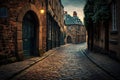 Nostalgic walk through cobblestone streets