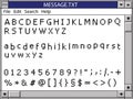 Nostalgic window - pixel font alphabet