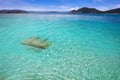 Nostra Senora beach in Islas Cies islands of Vigo Royalty Free Stock Photo