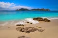 Nostra Senora beach in Islas Cies islands of Vigo Royalty Free Stock Photo