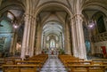 Interior sight from Church of Nostra Signora del Sacro Cuore in Piazza Navona, Rome, Italy. Royalty Free Stock Photo