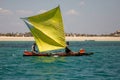 Fishermen using sailboats to fish off the coast of Nosy Island in Madagascar