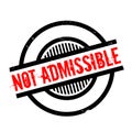 Not Admissible rubber stamp Royalty Free Stock Photo