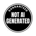 Not AI artificial intelligence generated symbol Royalty Free Stock Photo