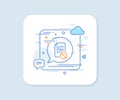 Not allowed document line icon. No file sign. Vector