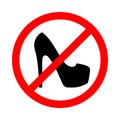 Not allowed high heels