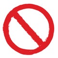 Not Allowed Sign grunge Royalty Free Stock Photo