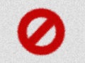 Not allowed sign, traffic or prohibition symbol icon isolated in white background. Caution for warning in dangerous situation.