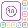 Not allowed under 18 simple icons