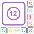 Not allowed under 12 simple icons Royalty Free Stock Photo