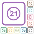 Not allowed under 21 simple icons