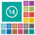 Not allowed under 14 square flat multi colored icons Royalty Free Stock Photo