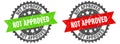 not approved band sign. not approved grunge stamp set Royalty Free Stock Photo