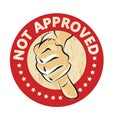 Not approved - grunge stamp Royalty Free Stock Photo
