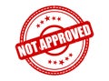 Not Approved Rubber Stamp Seal with a Star Border Royalty Free Stock Photo