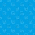 Not available database pattern vector seamless blue Royalty Free Stock Photo