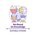 Not based on knowledge concept icon