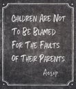 Not be blamed Aesop