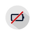 Not charging battery icon vector, Replacing your battery illustration, power battery sign Royalty Free Stock Photo