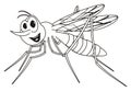 Coloring happy mosquito