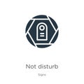 Not disturb icon vector. Trendy flat not disturb icon from signs collection isolated on white background. Vector illustration can Royalty Free Stock Photo