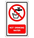 Not Drinking Water Symbol Sign, Vector Illustration, Isolate On White Background Label .EPS10 Royalty Free Stock Photo