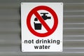 Not Drinking Water