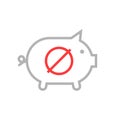 Not enough money icon Royalty Free Stock Photo