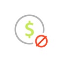 Not enough money icon Royalty Free Stock Photo