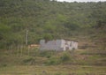 Not finished house near the Great Kei Bridge at Eastern Cape of South Africa